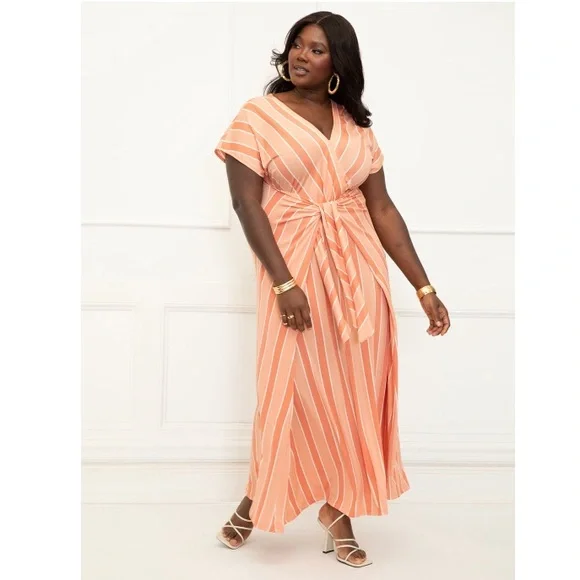 fit and flare maxi dress plus size RUFFLE WITH FLARE SKIRT PLUS SIZE MAXI DRESS – Thick